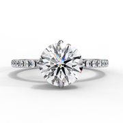 Moissanite Round Engagement Ring
